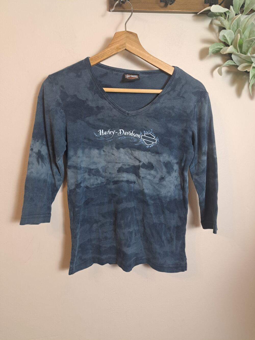 Harley Davidson Blue Shirt Twin Cities North Blaine MN S